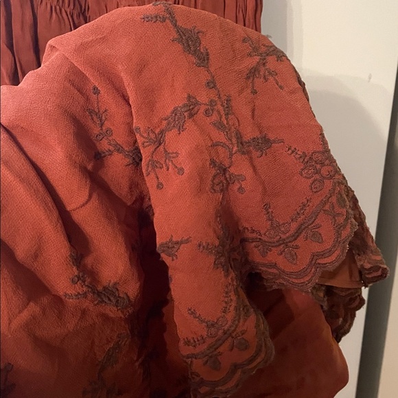 Zara Large ZW Collection Embroidered‎ Dress Boho Whimsical Garden Floral Fairy - Picture 11 of 12